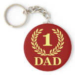 Number One Dad keychains