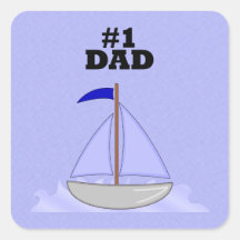 Number One Dad Square Stickers