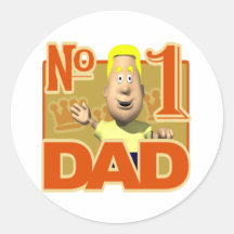 Number One Dad Stickers