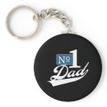 Number One Dad (White) Key Chains