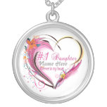 Number One Daughter Heart  Necklace