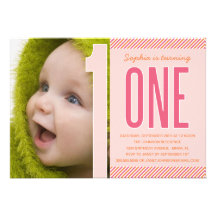 NUMBER ONE | FIRST BIRTHDAY INVITATION