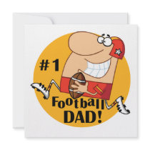Number One Football Dad T-shirts and Gifts Personalized Invitations
