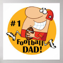 Number One Football Dad T-shirts and Gifts Poster