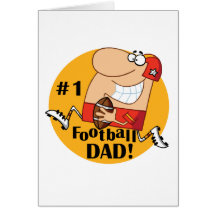 Number One Football Dad Tshirts and Gifts Greeting Card