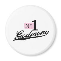 Number One Godmom Refrigerator Magnet