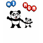 Number One Mom Panda Family t-shirts