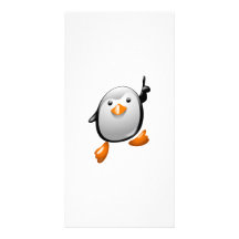 Number One Penguin Photo Card Template
