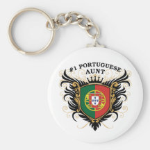 Number One Portuguese Aunt Keychains