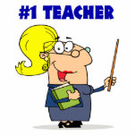 number one teacher cartoon graphic acrylic cut out