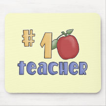 Number One Teacher Tshirts and Gifts Mouse Mat