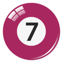 Number seven pool ball stickers/labels