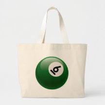 NUMBER SIX BILLIARDS BALL TOTE BAGS