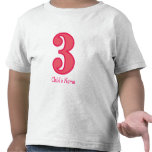 number three girl, Child's Name T-shirt