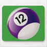 NUMBER TWELVE BILLIARDS BALL MOUSE PADS