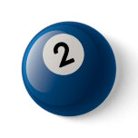 NUMBER TWO BILLIARDS BALL buttons