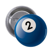 NUMBER TWO BILLIARDS BALL BUTTONS