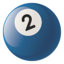 NUMBER TWO BILLIARDS BALL stickers