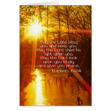 NUMBERS 6:24 BIBLE VERSE - MAY THE LORD BLESS YOU CARDS