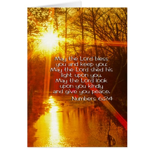 NUMBERS 6:24 BIBLE VERSE - MAY THE LORD BLESS YOU CARDS