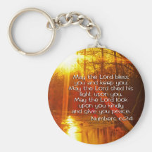 NUMBERS 6:24 BIBLE VERSE - MAY THE LORD BLESS YOU KEY CHAINS