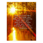 NUMBERS 6:24 BIBLE VERSE - MAY THE LORD BLESS YOU POST CARDS