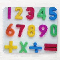 Numbers and Arithmetic operators in plastic Mouse Pad