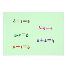 Numbers Invitations