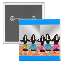 Nun Ballerina Gifts Button
