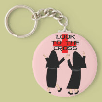 Nun Gifts "Look to the Cross" keychains