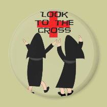 Nun Gifts "Look to the Cross" magnets