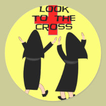 Nun Gifts "Look to the Cross" stickers