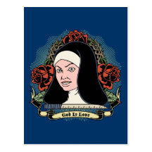 Nun is Love Postcard