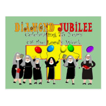 Nuns Diamond Jubilee 75th Year of Service Postcard