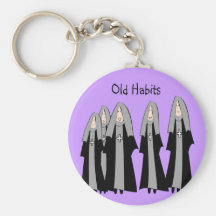 Nuns "Old Habits" Hilarious Nun Gifts Keychain