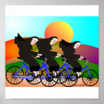 Nuns on Bikes Art Poster
