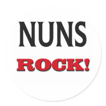 Nuns Rock Round Sticker