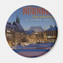 Nürnberg Christkindlesmarkt at Night Magnets