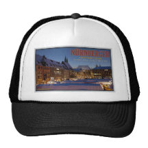 Nürnberg Christkindlesmarkt at Night Mesh Hats