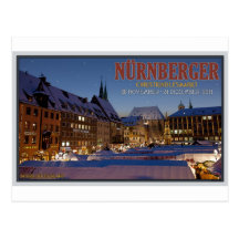 Nürnberg Christkindlesmarkt at Night Postcard