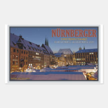 Nürnberg Christkindlesmarkt at Night Stickers