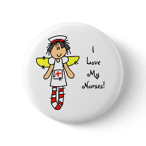 Nurse Angel Pinback Buttons