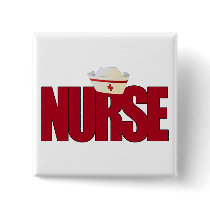 NURSE BIGRED with Cap Pinback Button