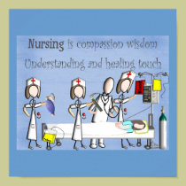 Nurse Canvas Art "Compassion & Wisdom" posters
