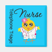 Nurse Chick v2 Telephone Triage Nurse Refrigerator Magnets