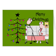 Nurse Christmas Cards "Merry Christmas"