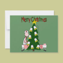 Nurse Christmas Design "Merry Christmas" invitations