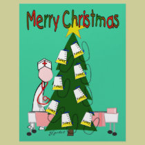 Nurse Christmas Design "Merry Christmas" letterhead