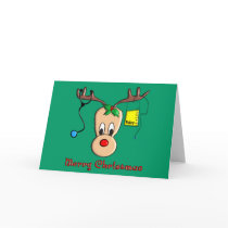 Nurse Christmas Reindeer Gifts Greeting Cards