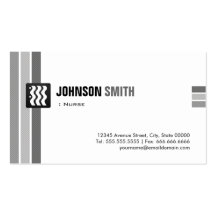 Nurse - Creative Black White Business Card Template